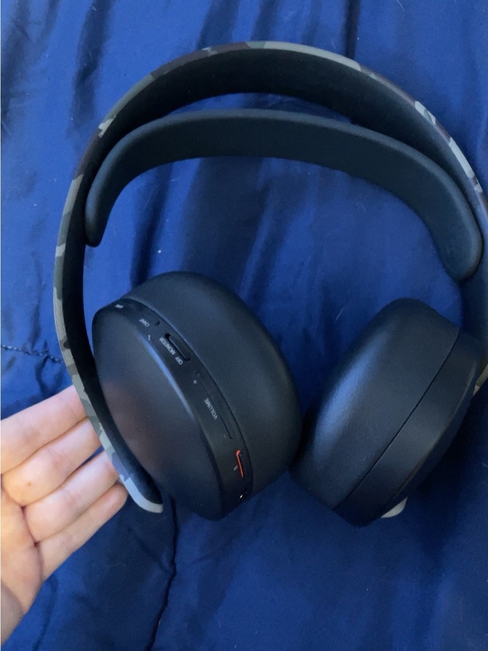 Sony Wireless Over-Ear Headphones - Black with Camouflage Headband